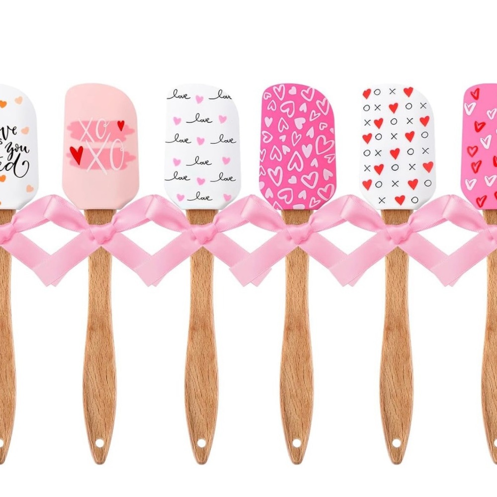 Spatula, CHOOSE ONE, Silicone, Heart Pattern, Valentines